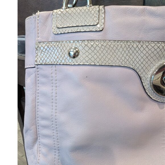 Coach Penelope Satchel Shoulder Bag – Lilac Leather w/ Exotic Trim - Picture 4 of 13